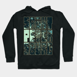 Saint Petersburg, Russia City Map Typography - Summer Hoodie